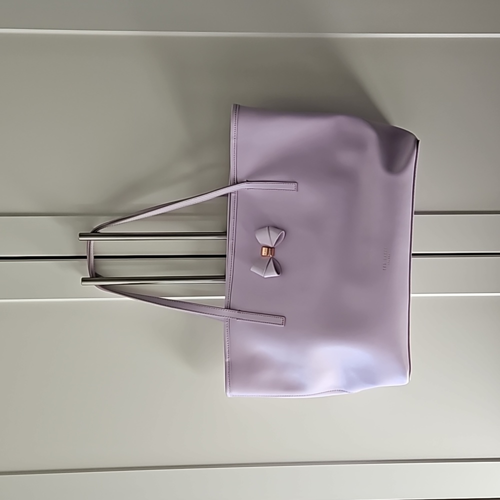 Ted Baker lilac tote bag with detachable purse and dustbag